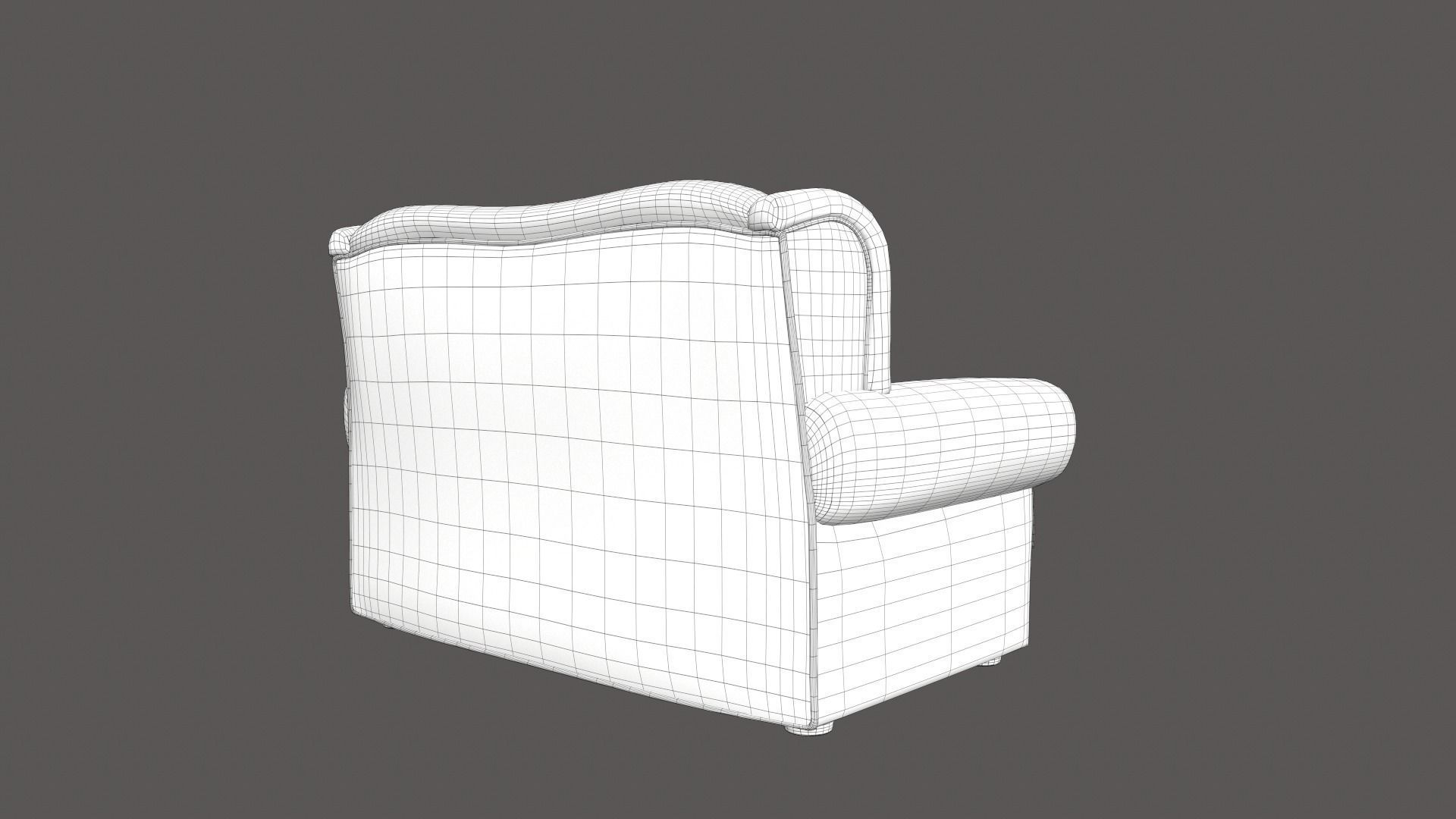 Classic Sofa PBR GameReady Low-poly 3D model_13
