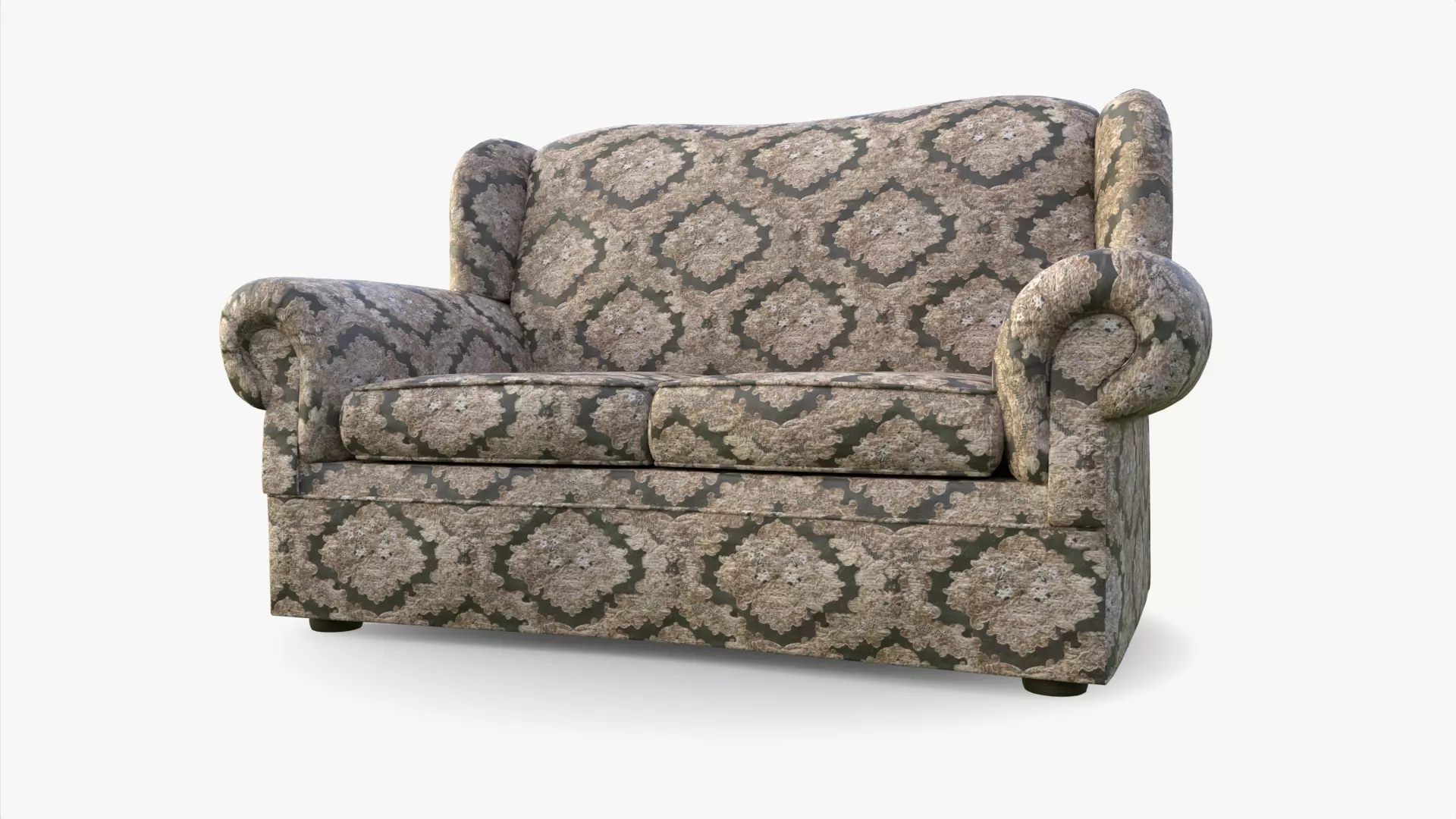 Classic Sofa PBR GameReady Low-poly 3D model_0