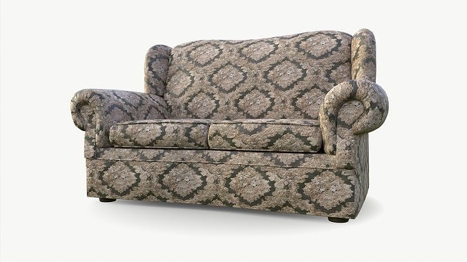 Classic Sofa PBR GameReady Low-poly 3D model