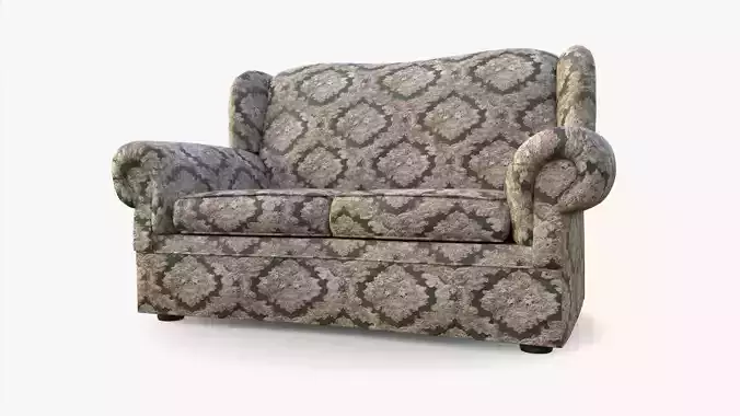 Classic Sofa PBR GameReady Low-poly 3D model