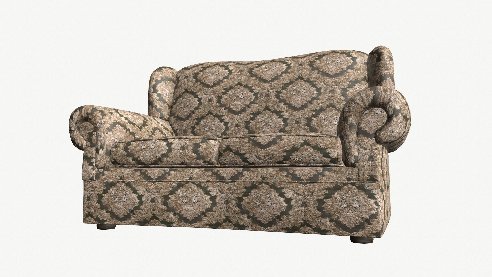 Classic Sofa PBR GameReady Low-poly 3D model_1