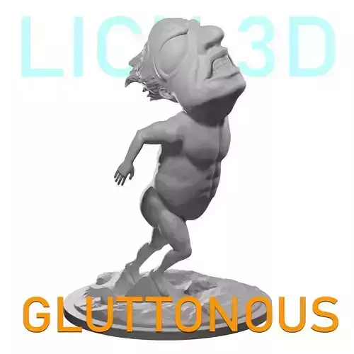 Gluttonous Titan runnnig - Attack on Titan - STL 3D print model