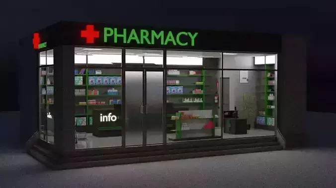 3D MODEL PHARMACY building
