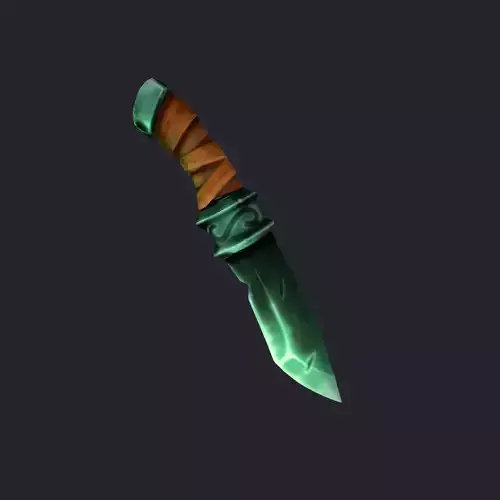 Stylized knife high and low poly