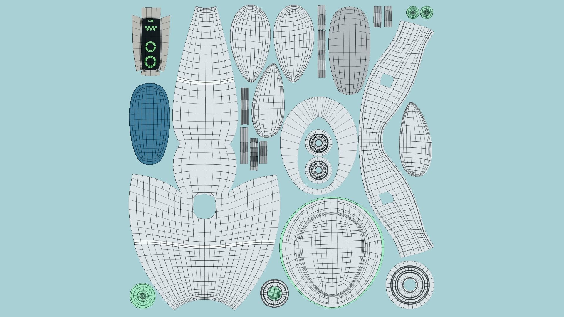 Flying Robot 01 White - Character SciFi Design Low-poly 3D model_5