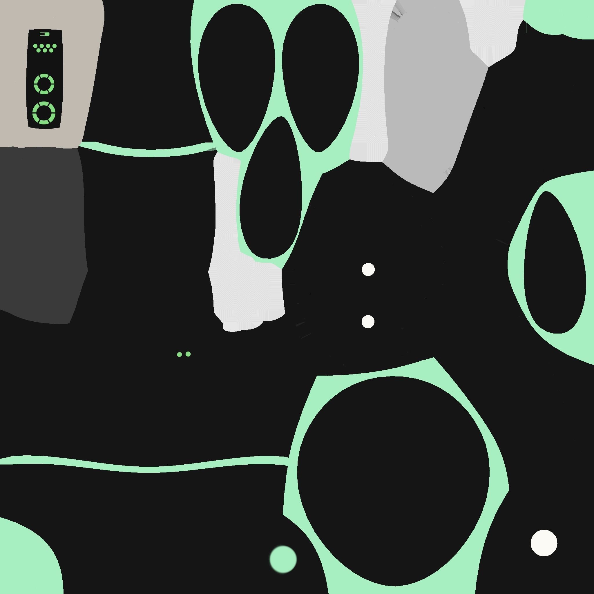 Flying Robot 02 Black - Character SciFi Design Low-poly 3D model_18