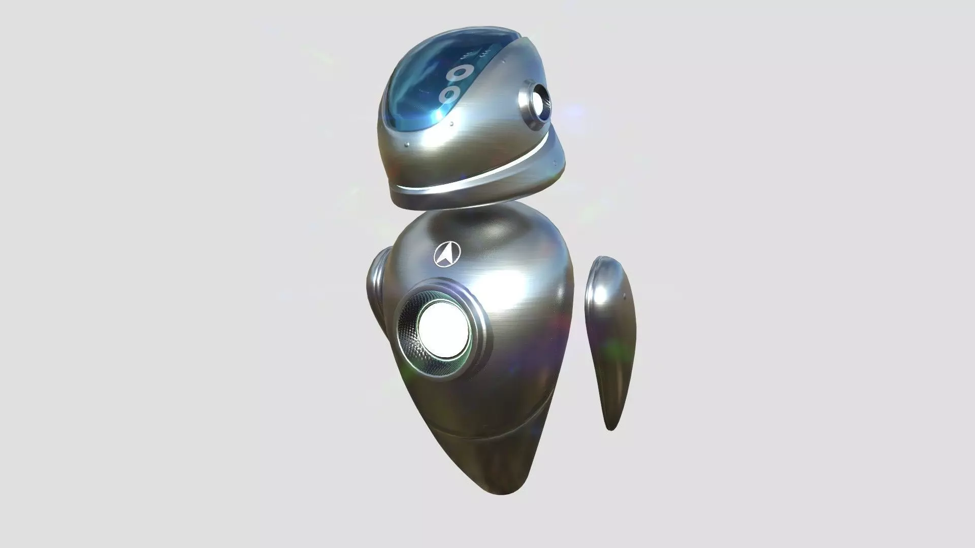 Flying Robot 04 Iron - Character SciFi Design Low-poly 3D model_0