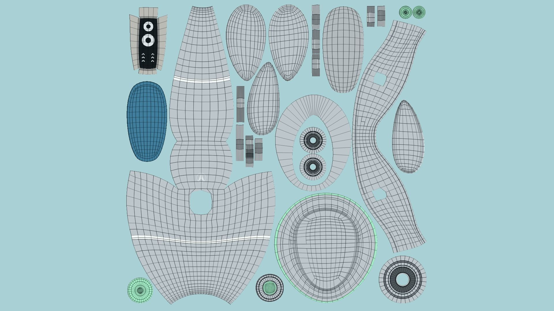 Flying Robot 04 Iron - Character SciFi Design Low-poly 3D model_5