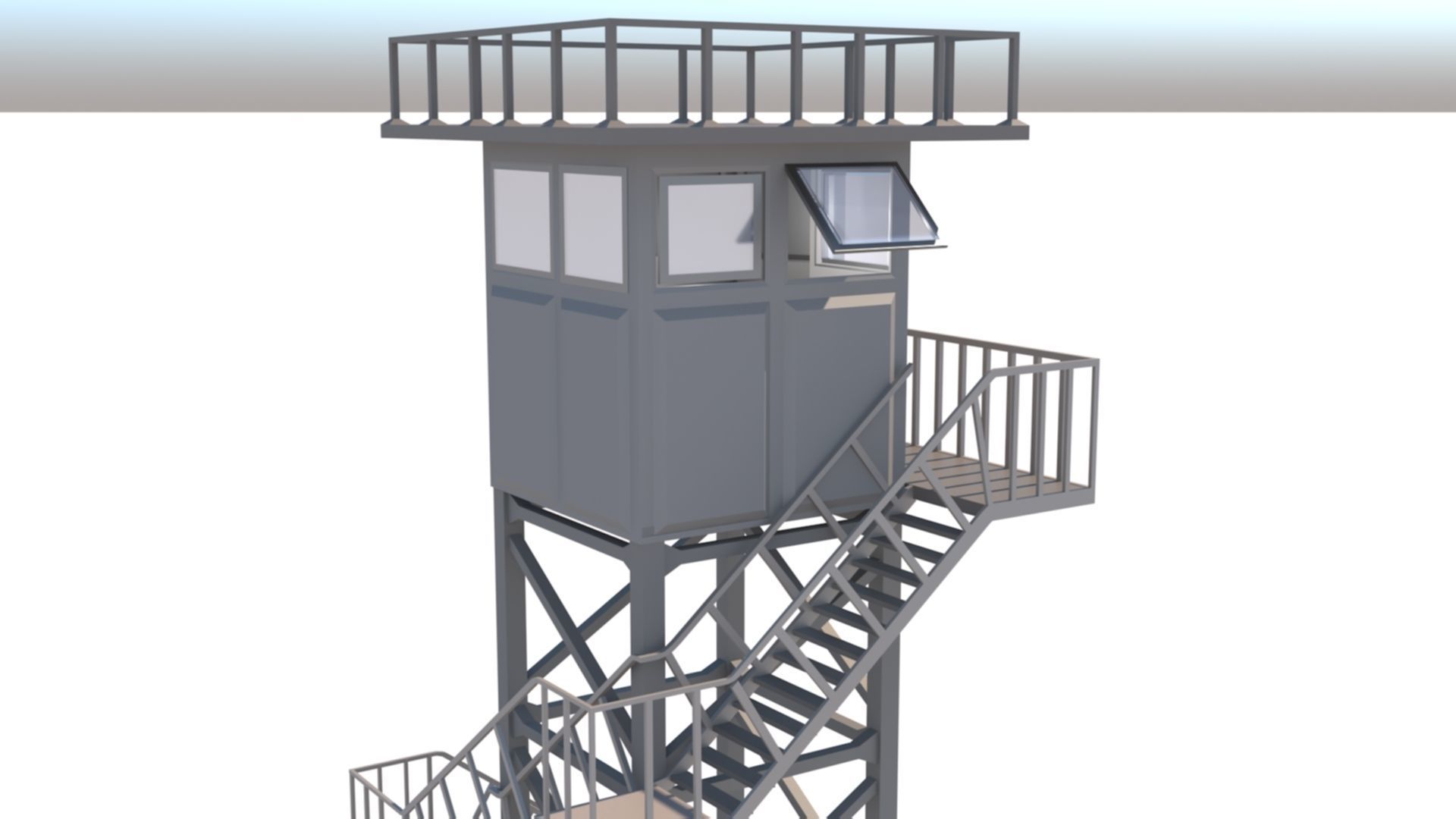 Army Post 3D model_6