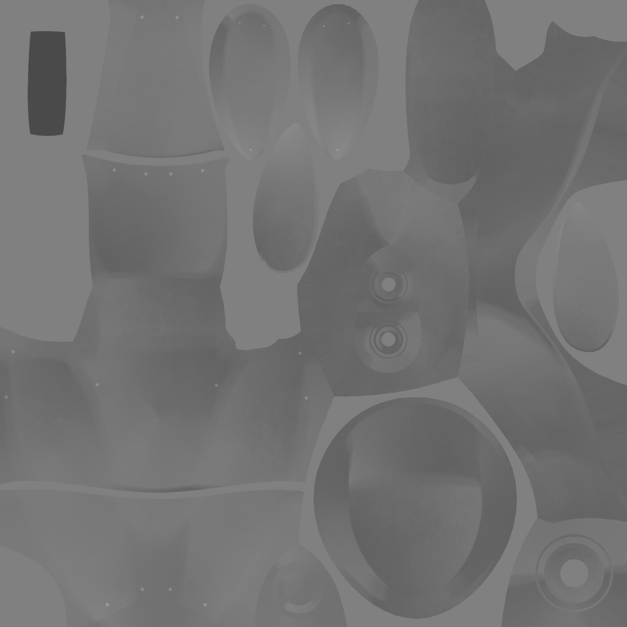 Flying Robot 05 Destroyed Rust - Character SciFi Design Low-poly 3D model_20