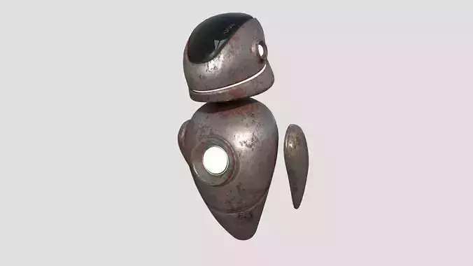 Flying Robot 05 Destroyed Rust - Character SciFi Design Low-poly 3D model