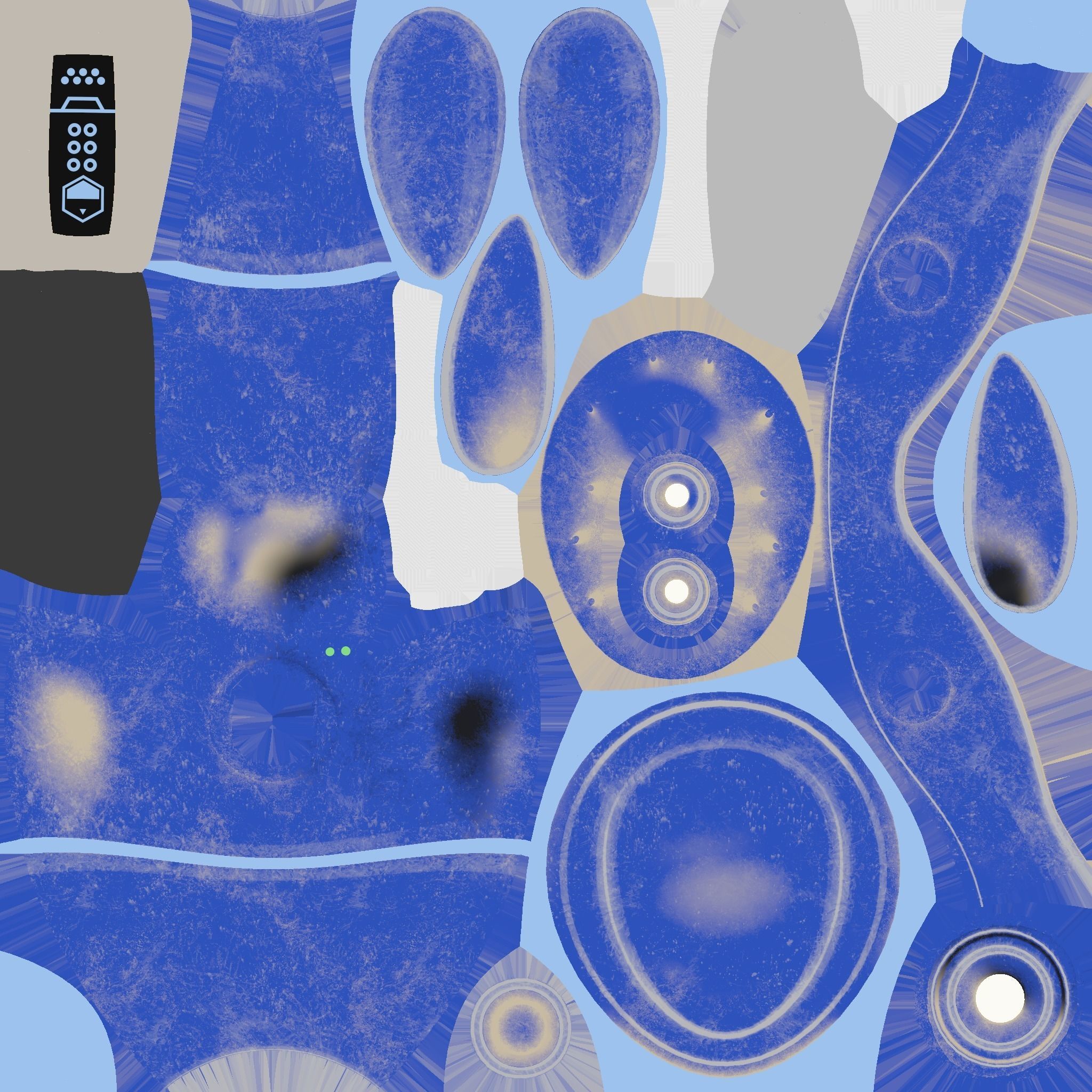 Flying Robot 06 Blue Steel - Character SciFi Design Low-poly 3D model_18