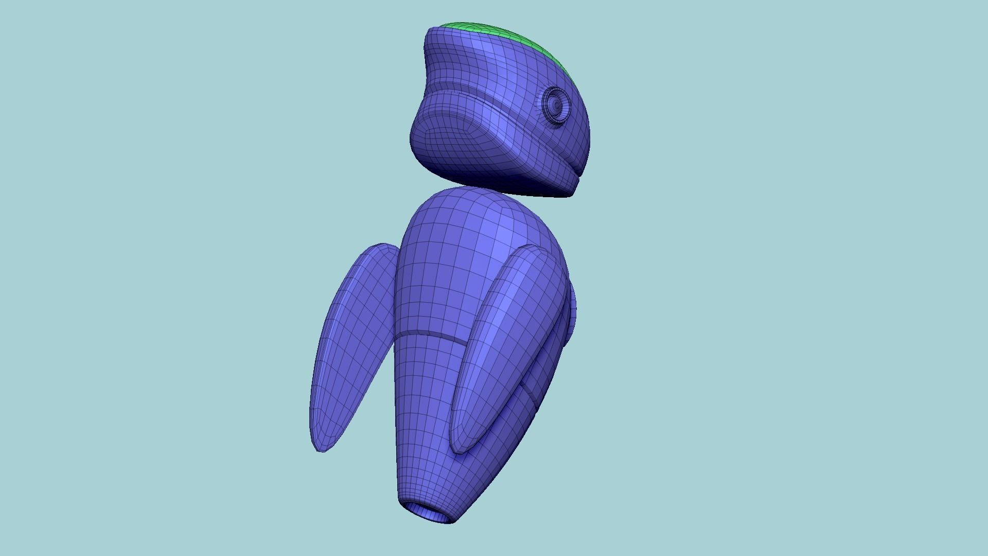 Flying Robot 07 Security - Character SciFi Design Low-poly 3D model_15