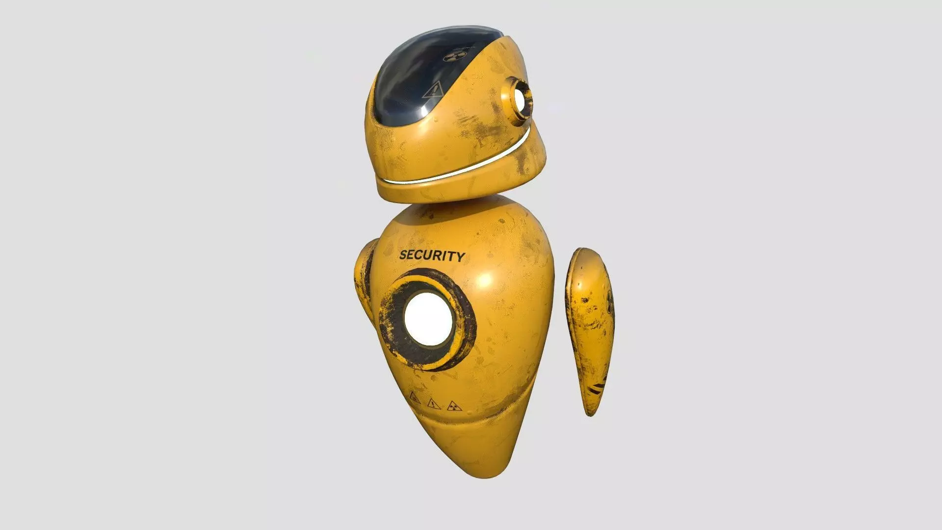 Flying Robot 07 Security - Character SciFi Design Low-poly 3D model_0