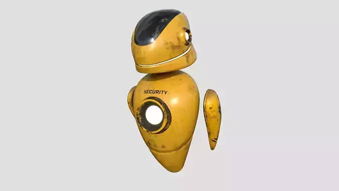 Flying Robot 07 Security - Character SciFi Design Low-poly 3D model