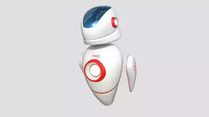 Flying Robot 08 Medic Doctor - Character SciFi Design Low-poly 3D model