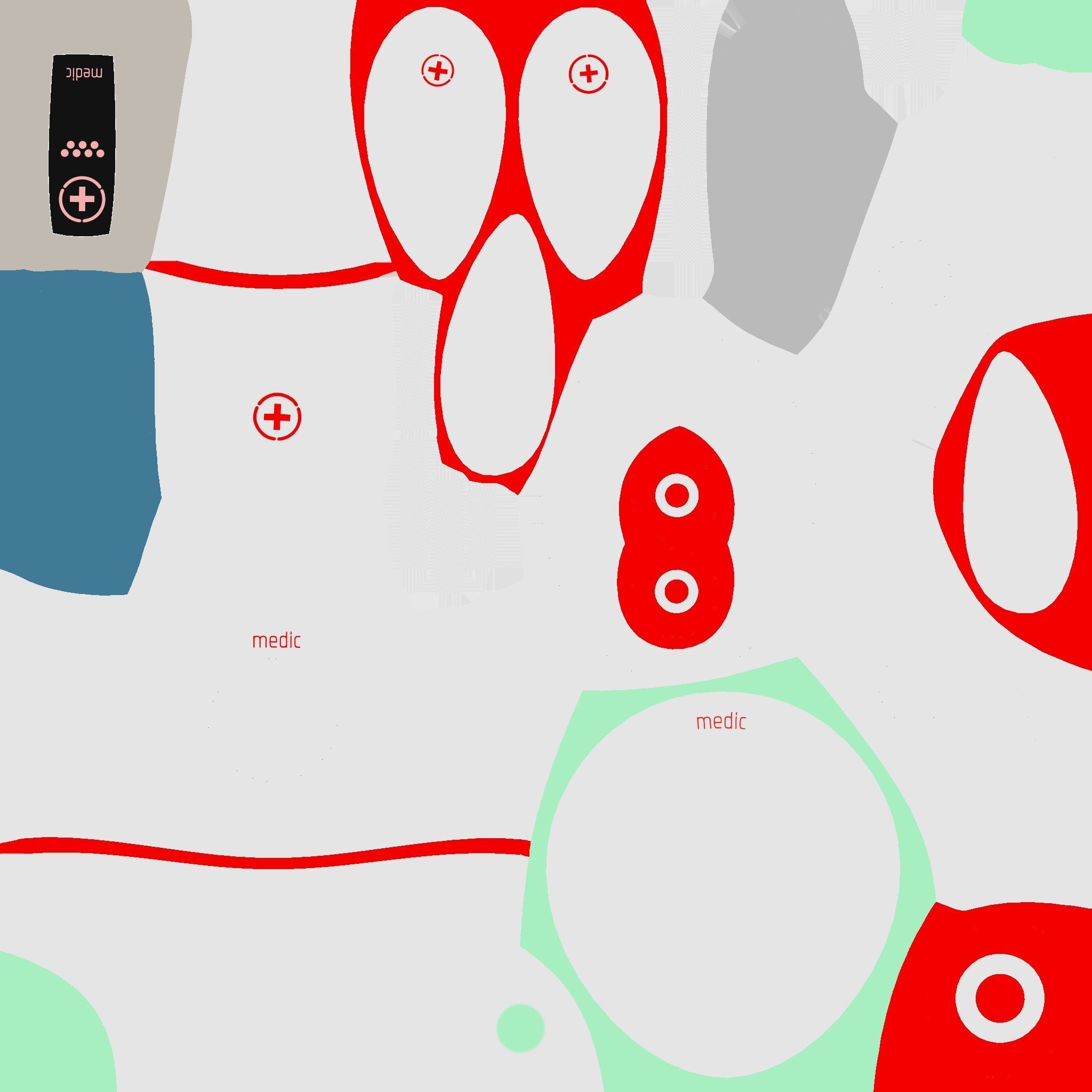 Flying Robot 08 Medic Doctor - Character SciFi Design Low-poly 3D model_20