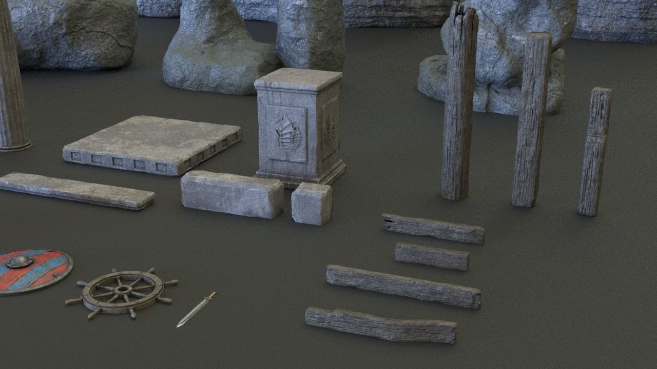 Game Ready Underwater Pack Low-poly 3D model_2