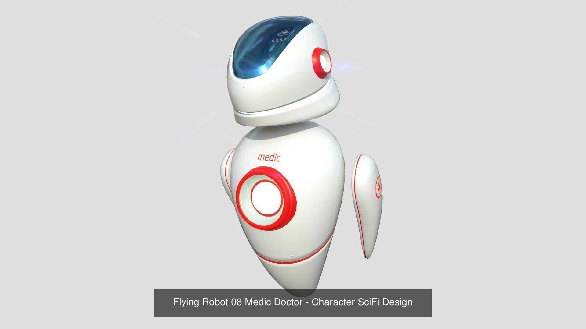 10 Flying Robots Collection - Character SciFi Design _8