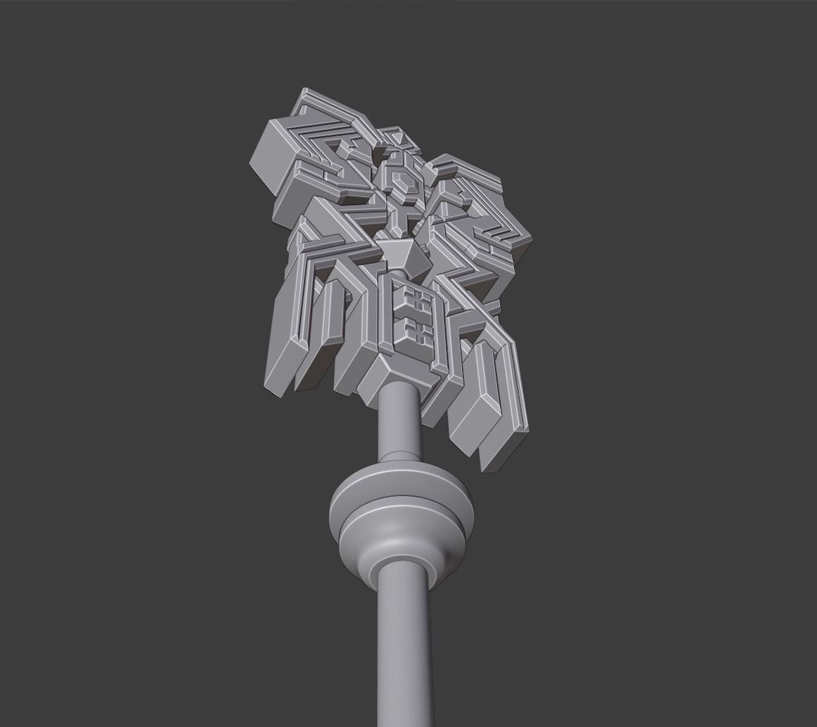 CRYSTAL EXARCH STAFF - G RAHA TIA - FINAL FANTASY XIV 3D print model_4