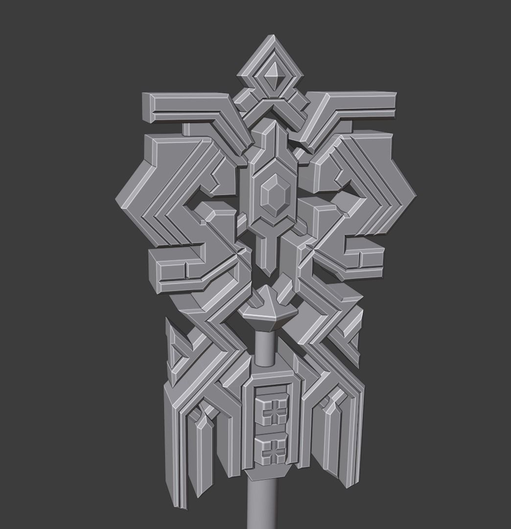 CRYSTAL EXARCH STAFF - G RAHA TIA - FINAL FANTASY XIV 3D print model_8