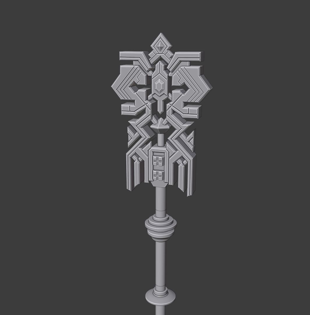 CRYSTAL EXARCH STAFF - G RAHA TIA - FINAL FANTASY XIV 3D print model_3