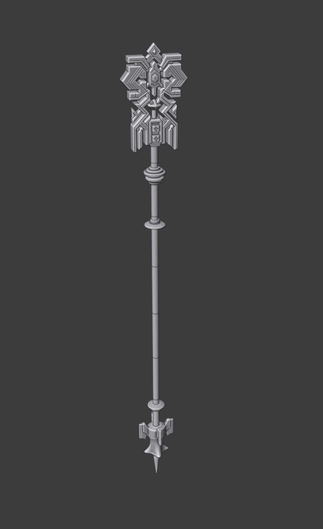 CRYSTAL EXARCH STAFF - G RAHA TIA - FINAL FANTASY XIV 3D print model_1