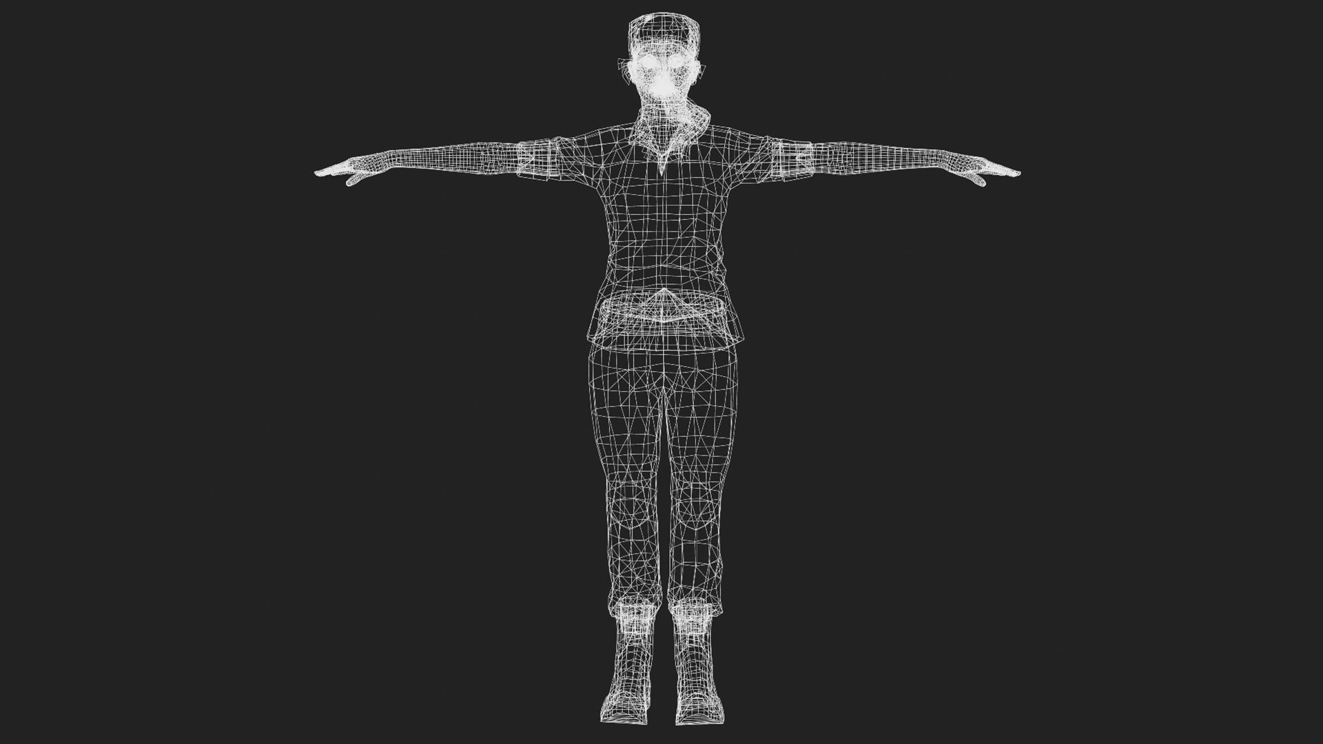 Female Soldier 3D model_6