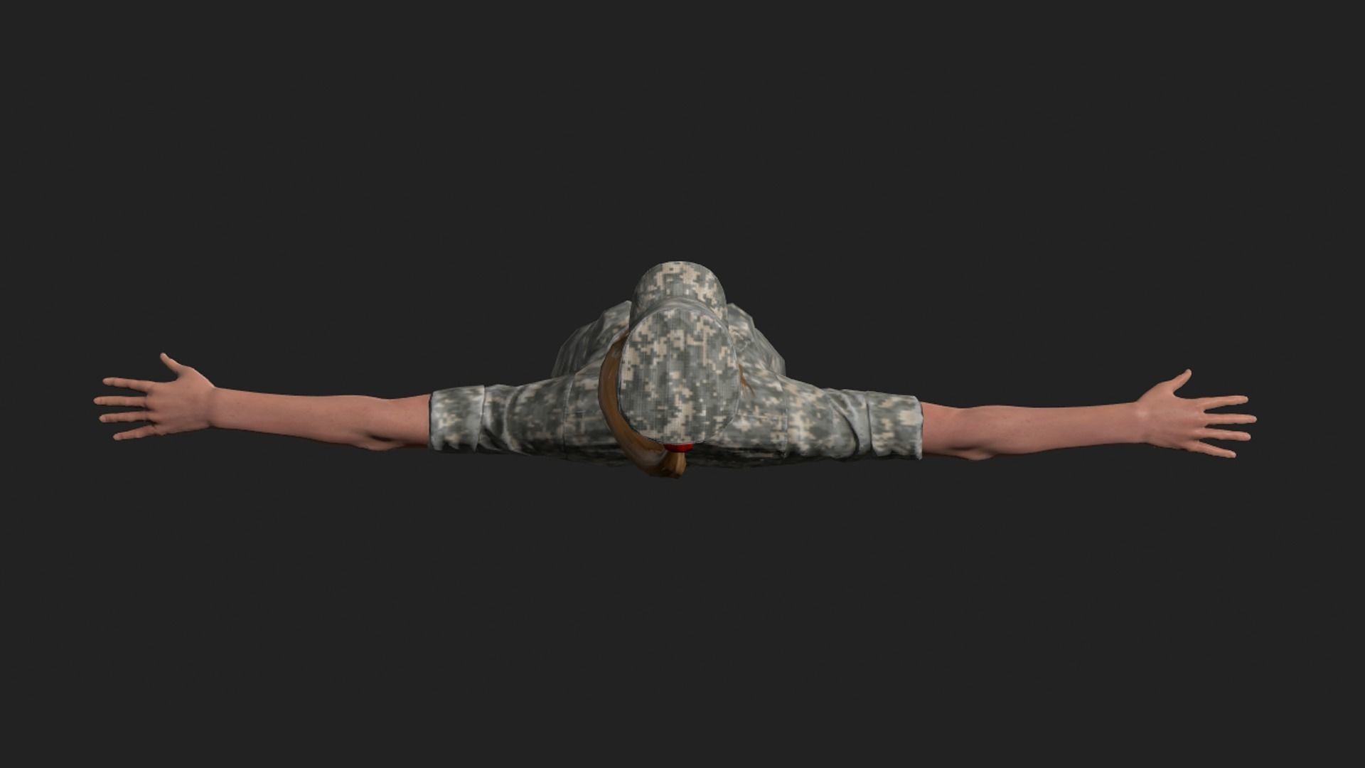 Female Soldier 3D model_4