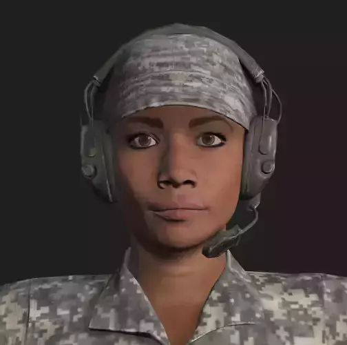 Female Soldier African American