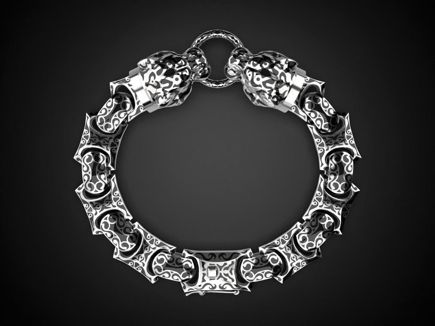 Tiger bracelet 2022 B1 3D print model_10