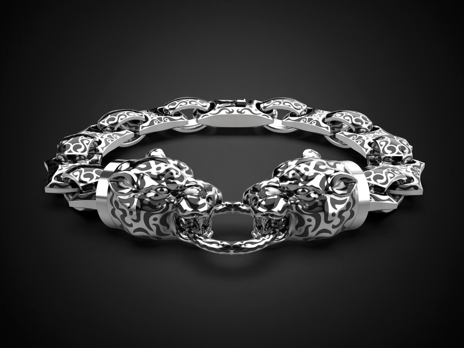 Tiger bracelet 2022 B1 3D print model_3