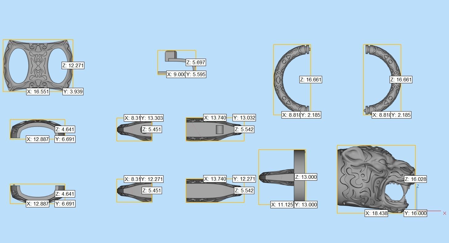 Tiger bracelet 2022 B1 3D print model_20