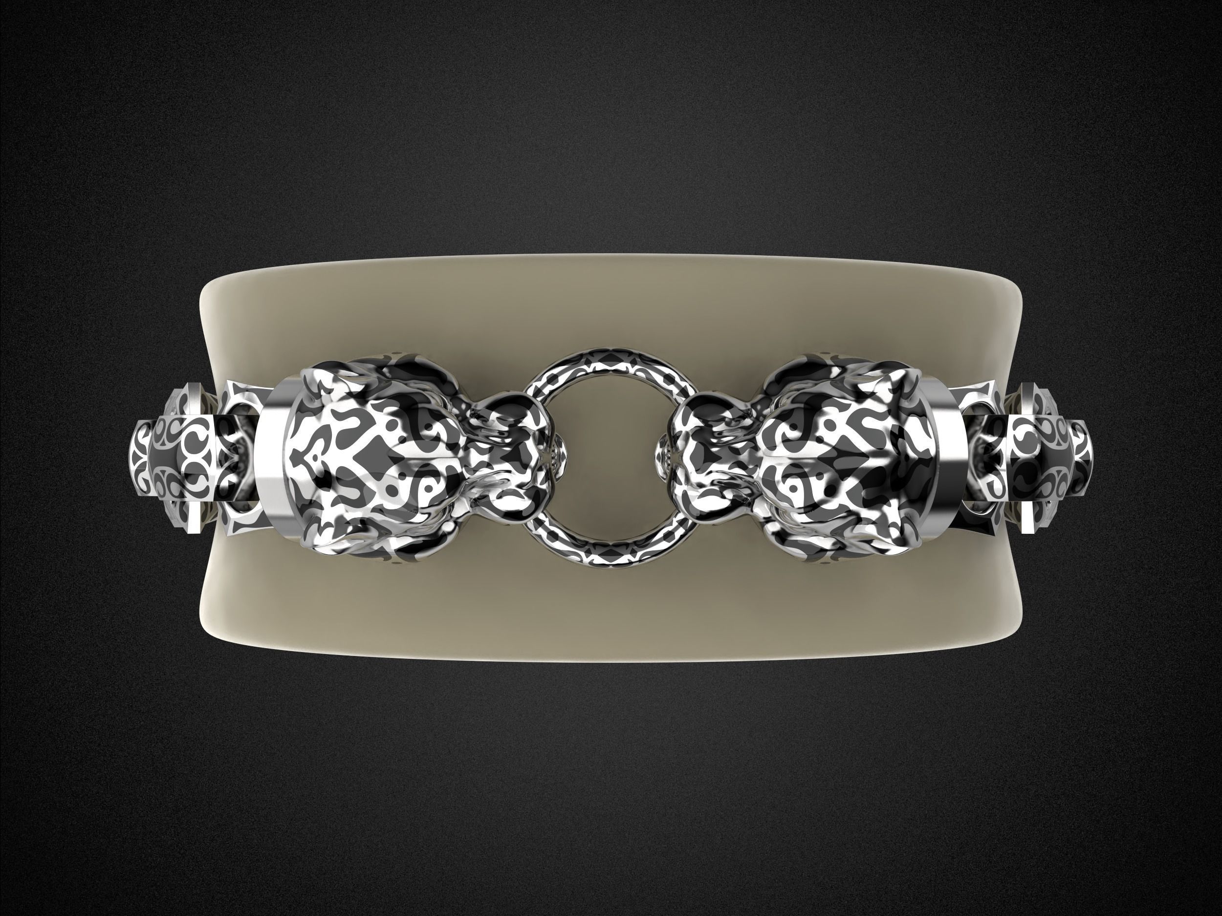 Tiger bracelet 2022 B1 3D print model_19