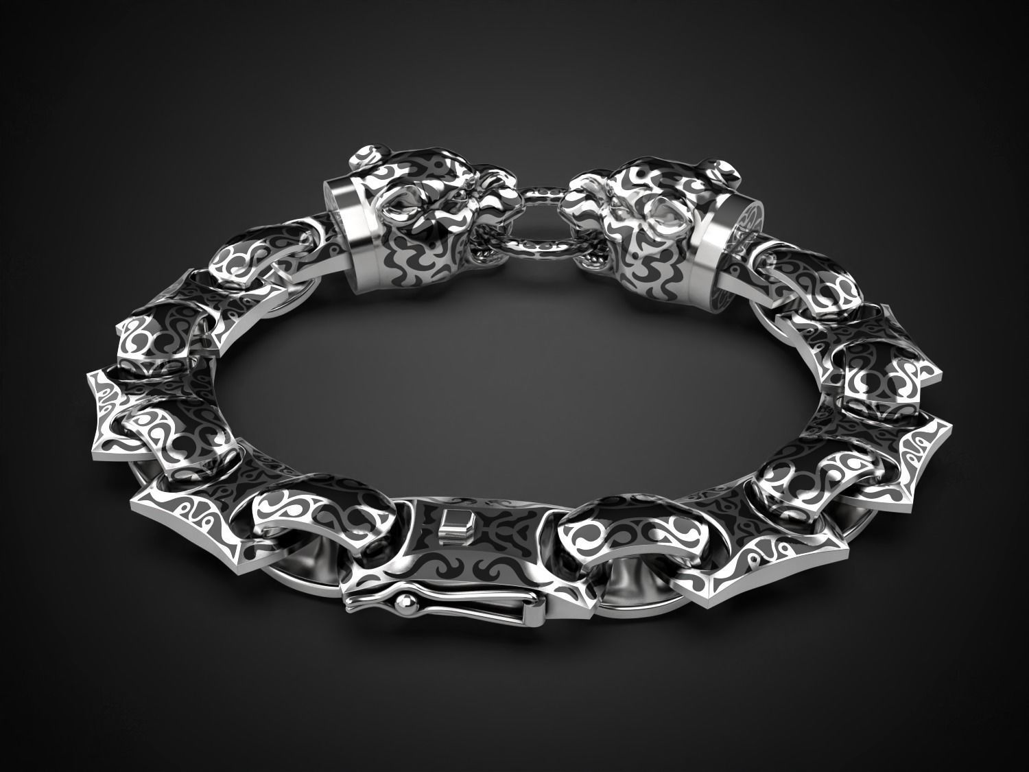 Tiger bracelet 2022 B1 3D print model_7