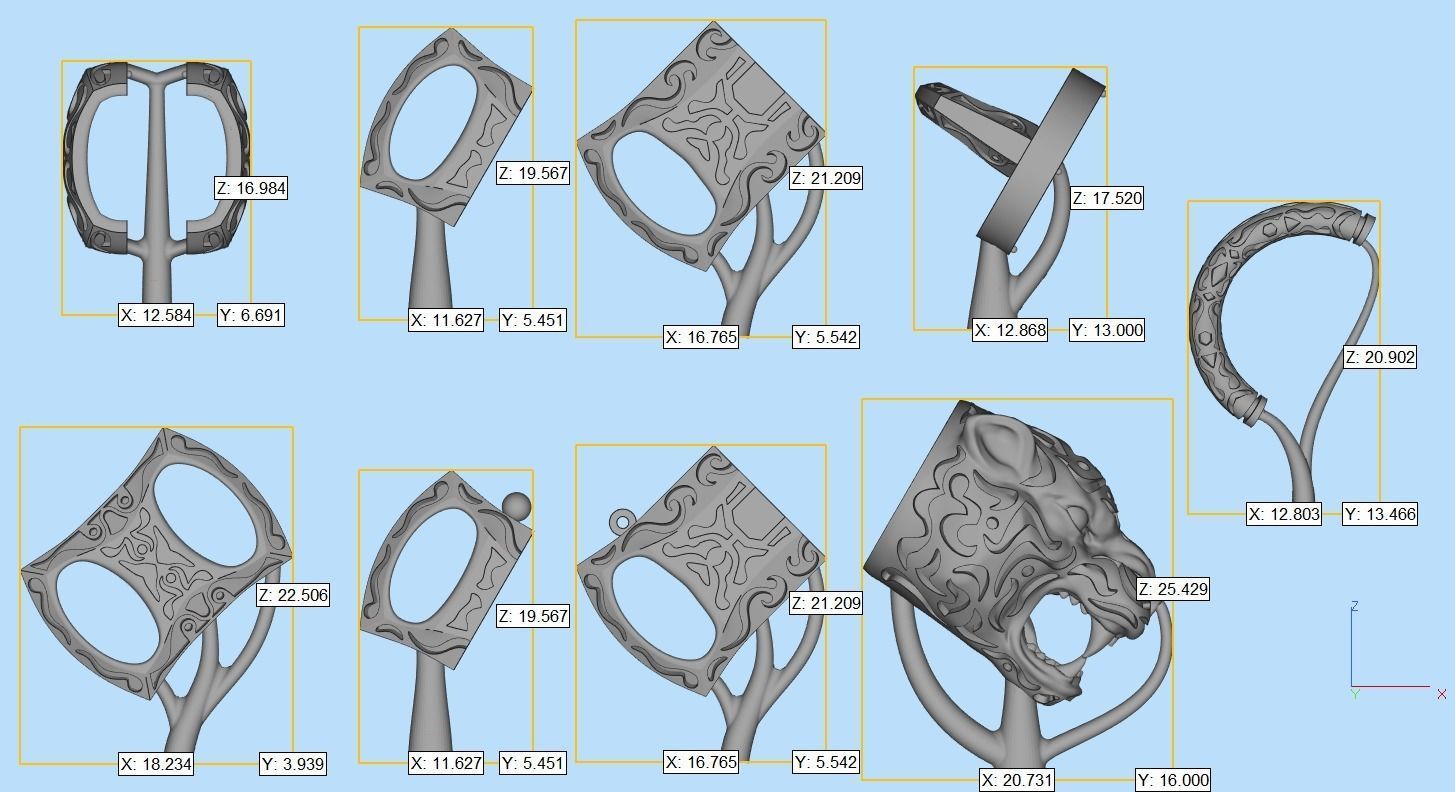 Tiger bracelet 2022 B1 3D print model_21