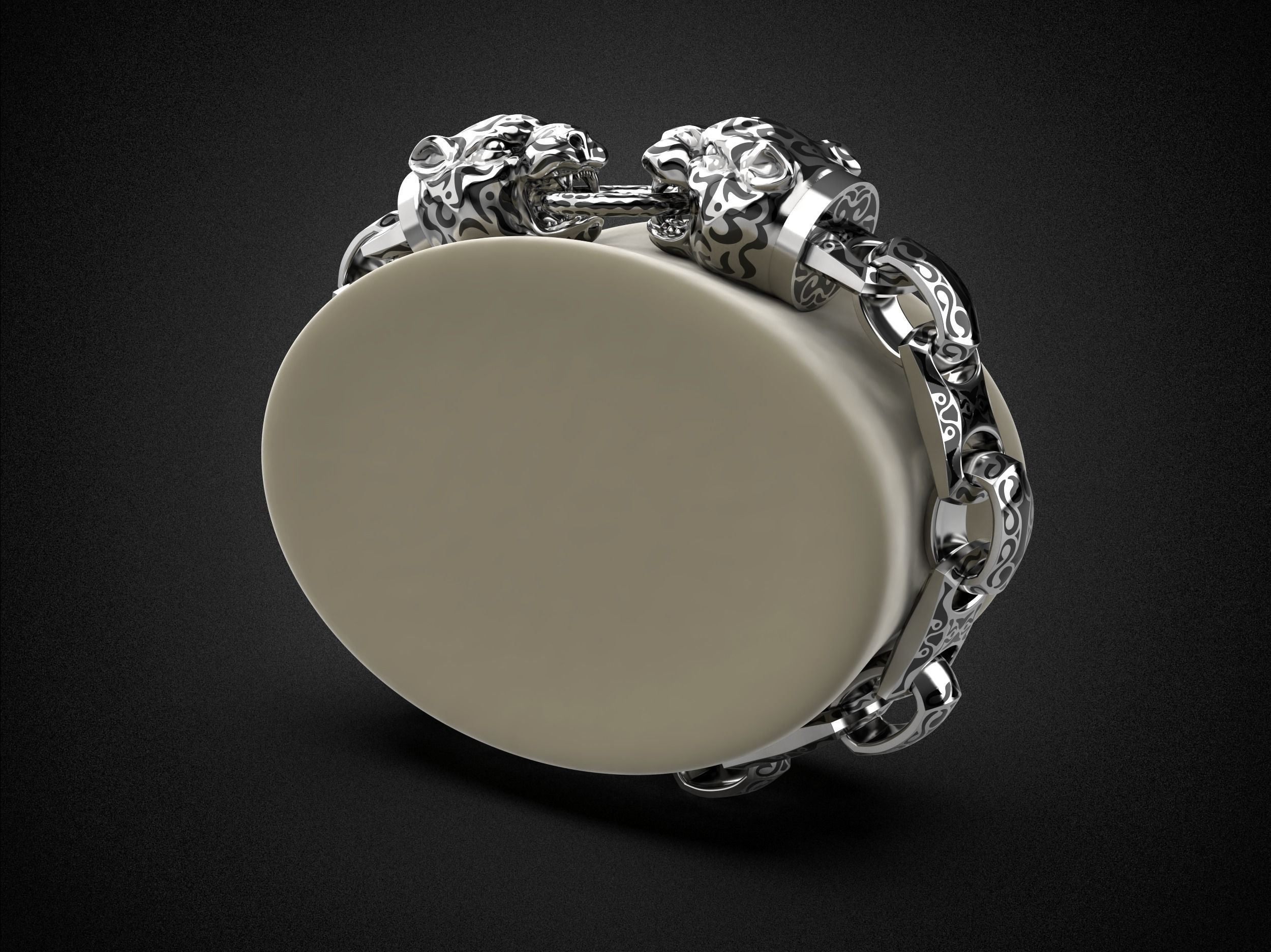 Tiger bracelet 2022 B1 3D print model_16