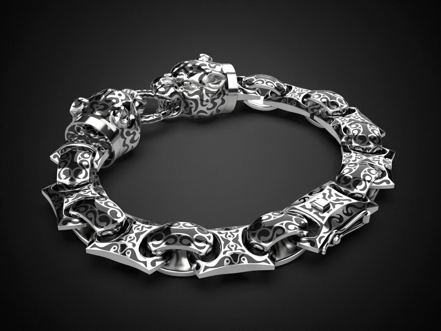 Tiger bracelet 2022 B1 3D print model_6