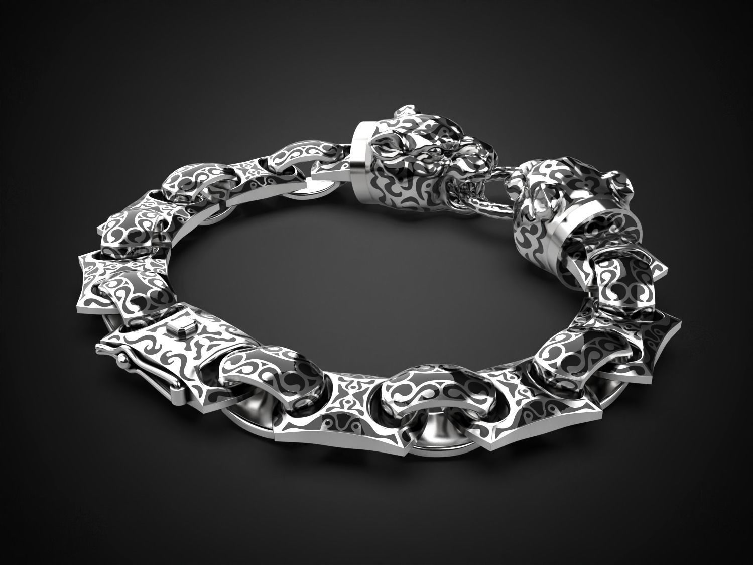 Tiger bracelet 2022 B1 3D print model_8