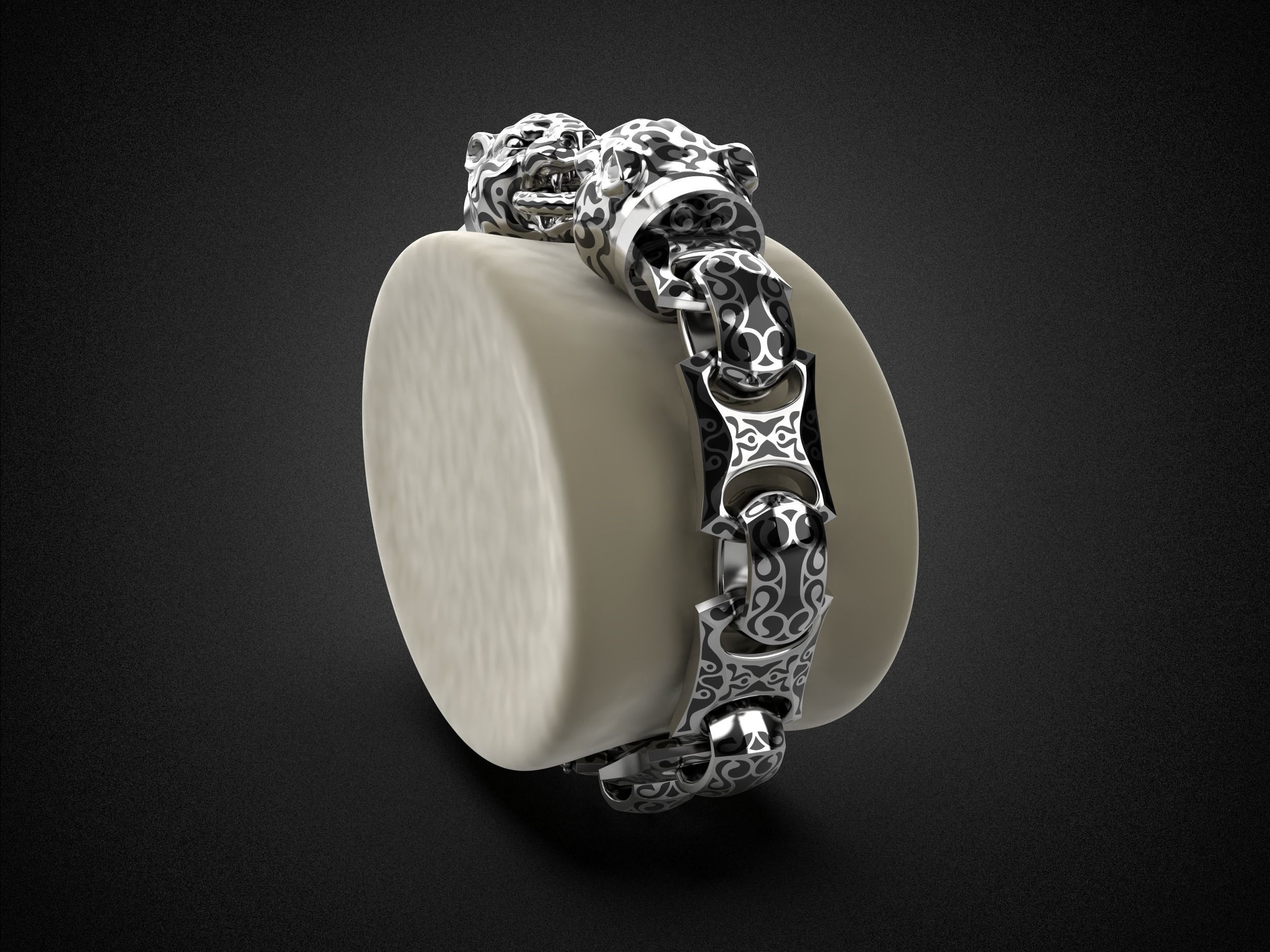 Tiger bracelet 2022 B1 3D print model_17