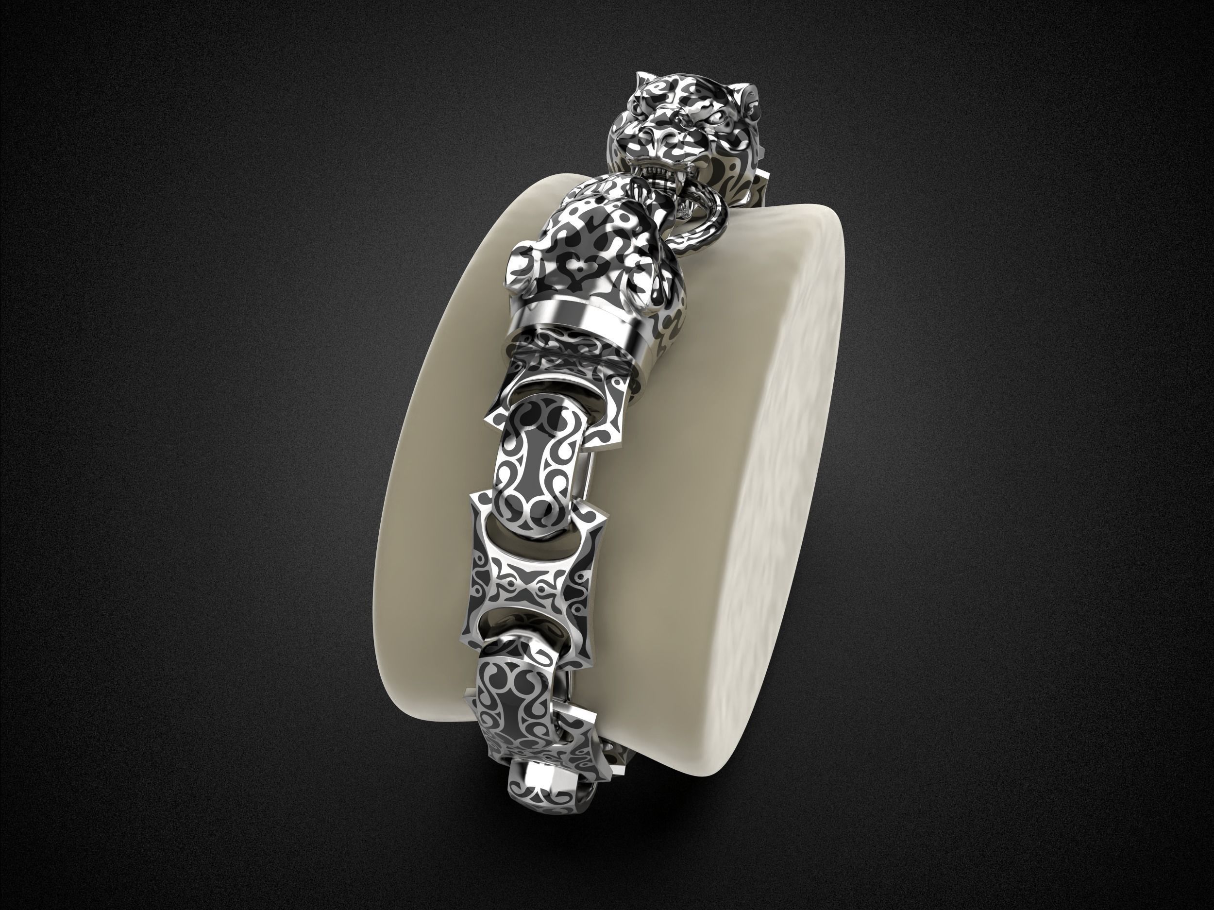 Tiger bracelet 2022 B1 3D print model_13