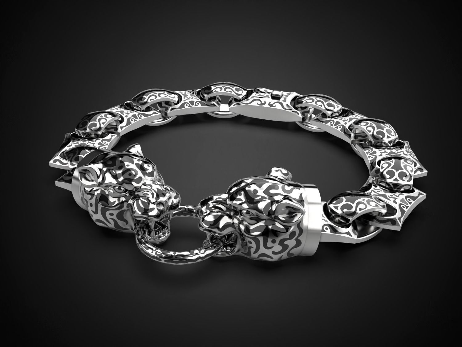 Tiger bracelet 2022 B1 3D print model_4