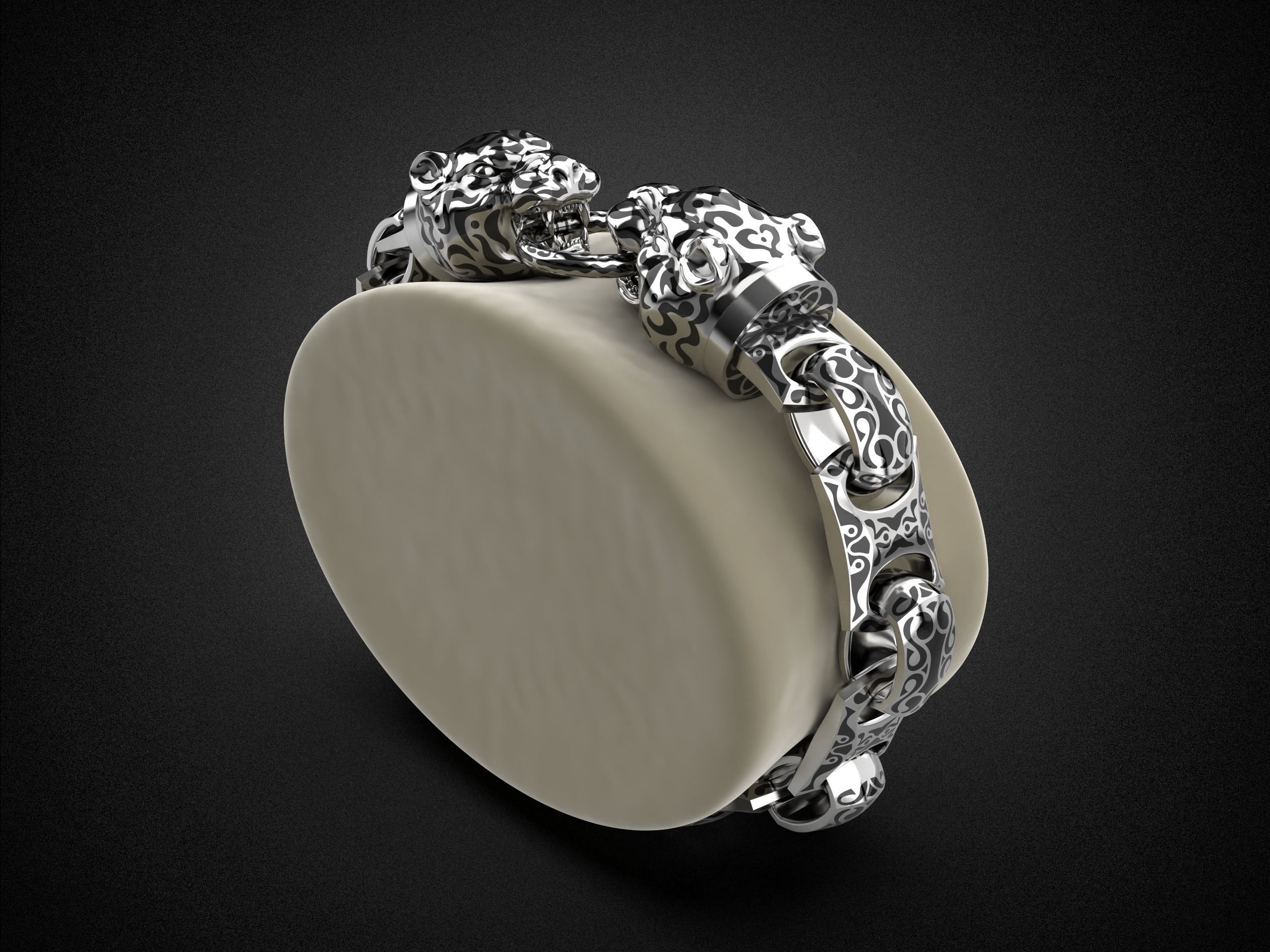 Tiger bracelet 2022 B1 3D print model_12