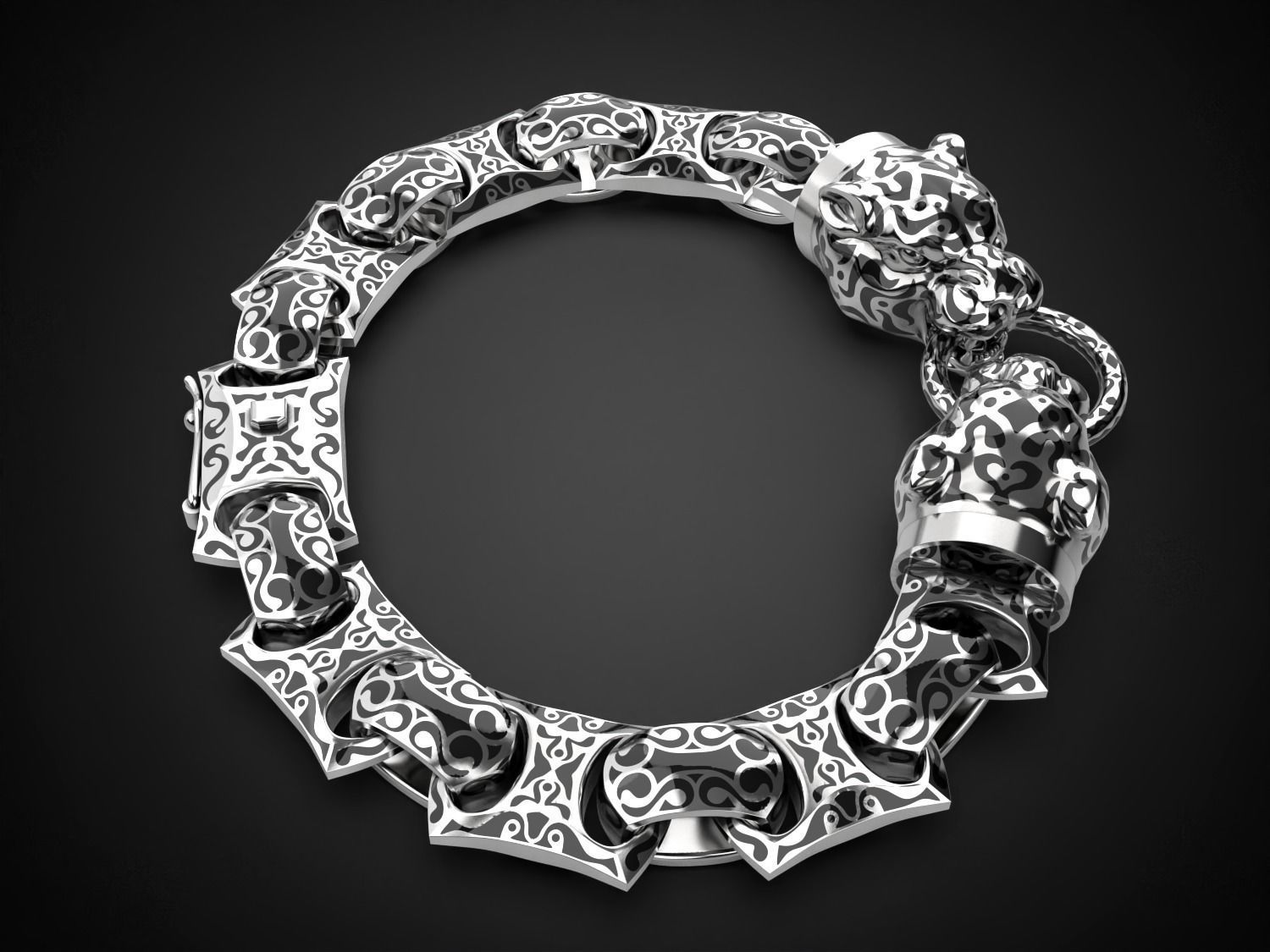 Tiger bracelet 2022 B1 3D print model_9