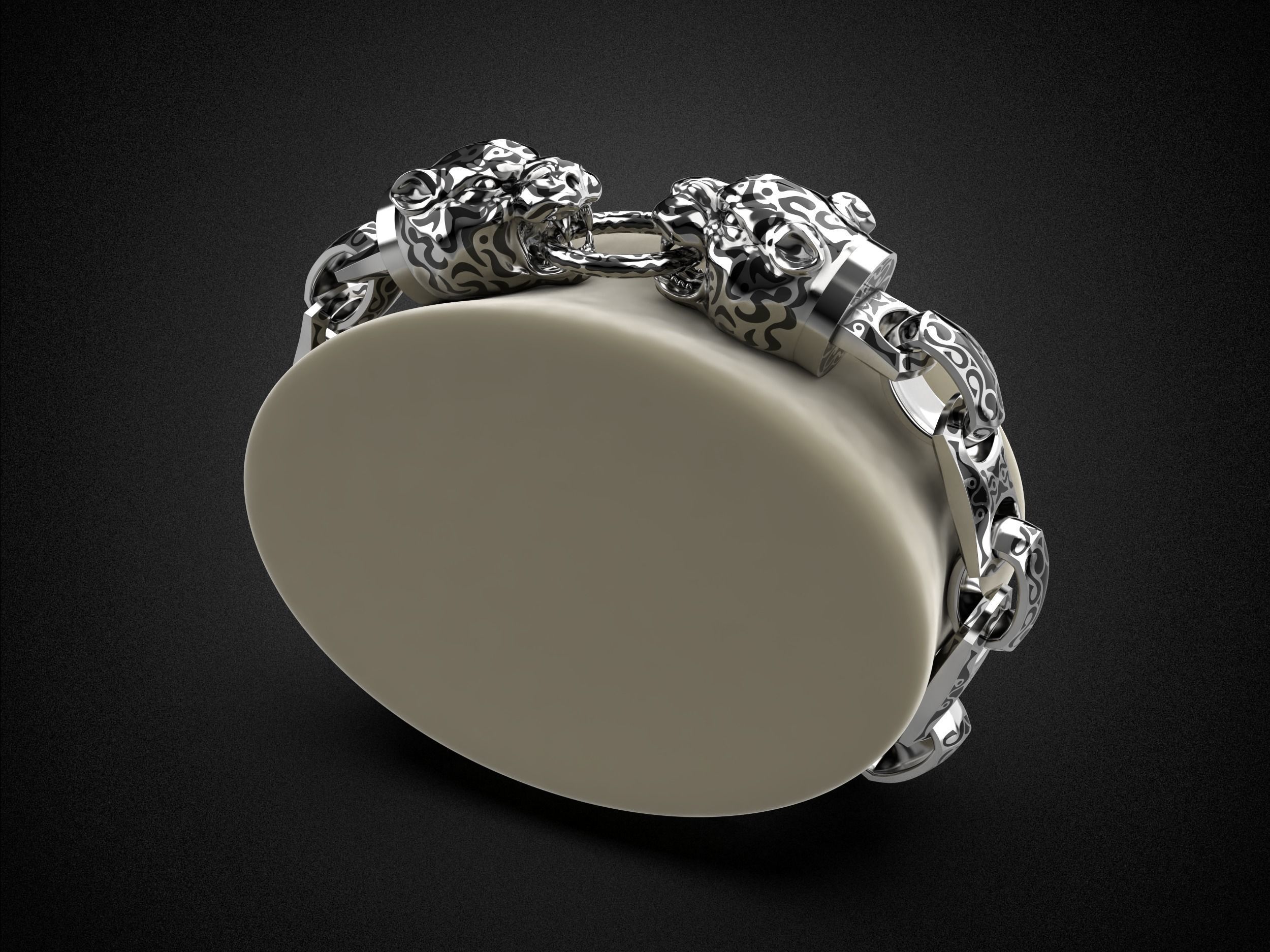 Tiger bracelet 2022 B1 3D print model_11