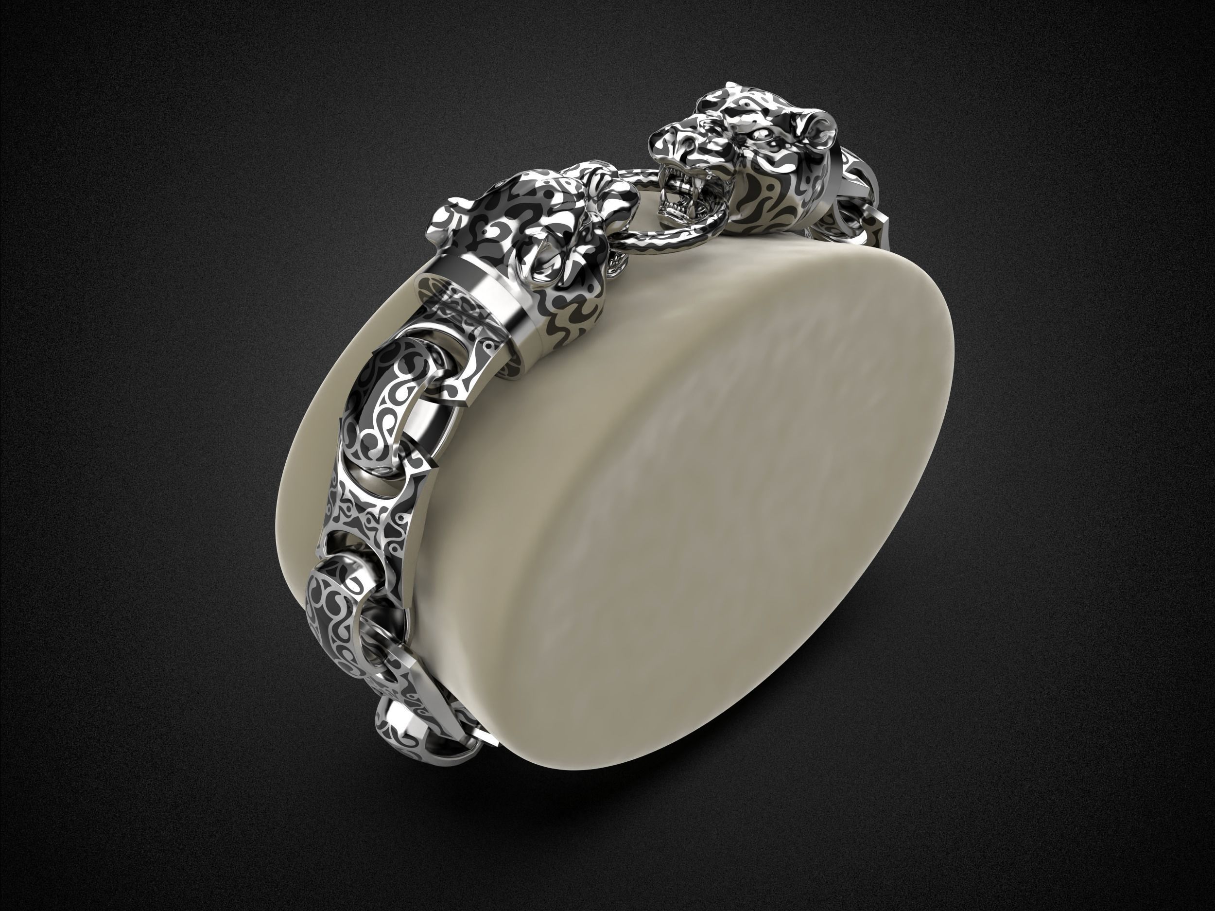 Tiger bracelet 2022 B1 3D print model_14