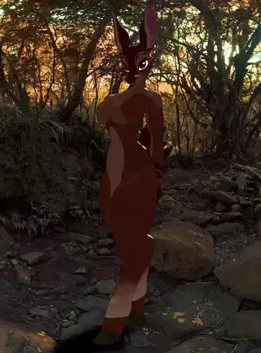 Anthro Female Bambi 3D model