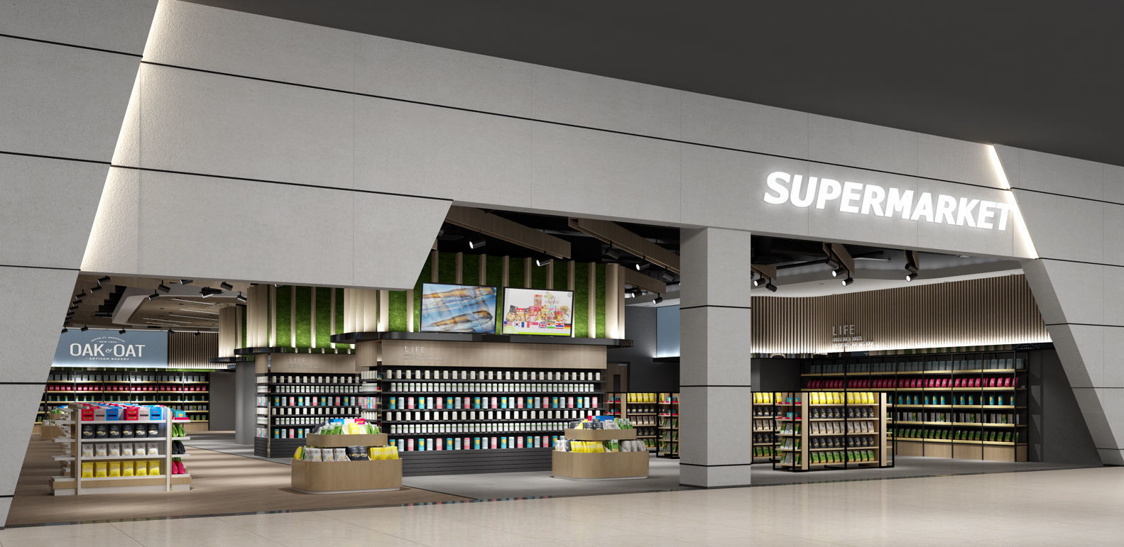 Supermarket interior design of in shanghai 3D model_3