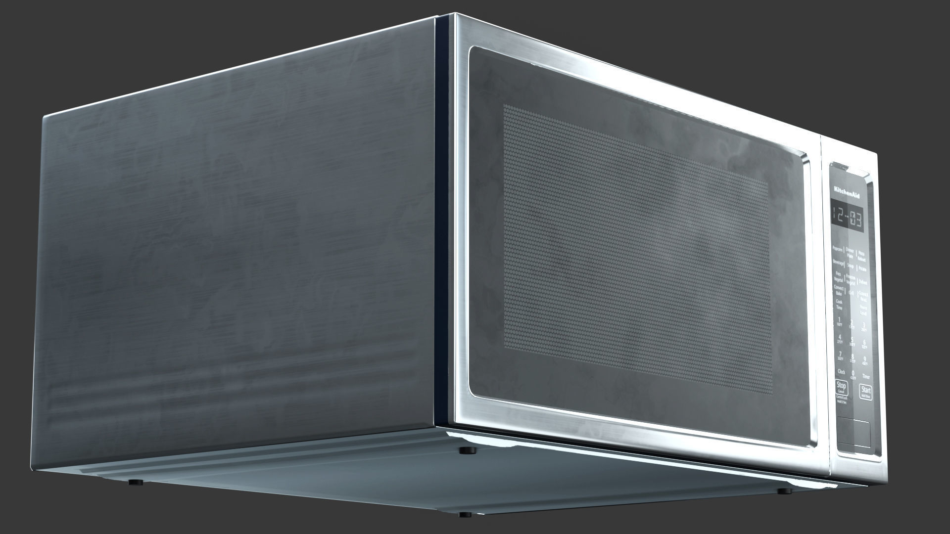 3D model microwave 24 Stainless Steel KMCS3022GSS VR / AR / lowpoly