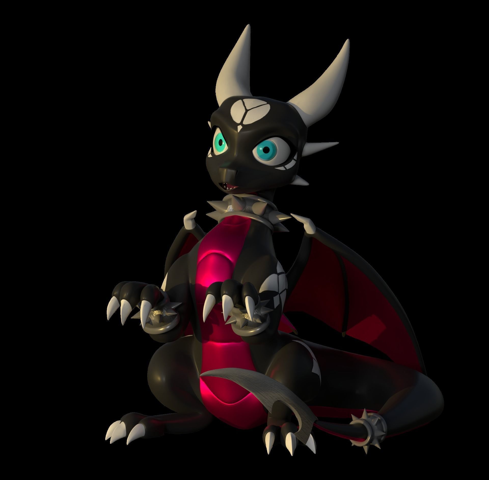 Cute Spyro Model 3D model_5